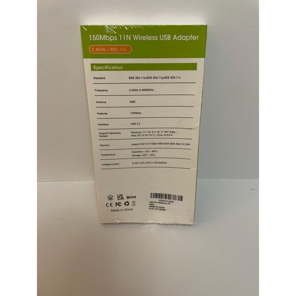 Edup 150Mbps Wireless USB Adapter 150M 802.11n 2.4GHz With Antenna - Picture 3 of 5